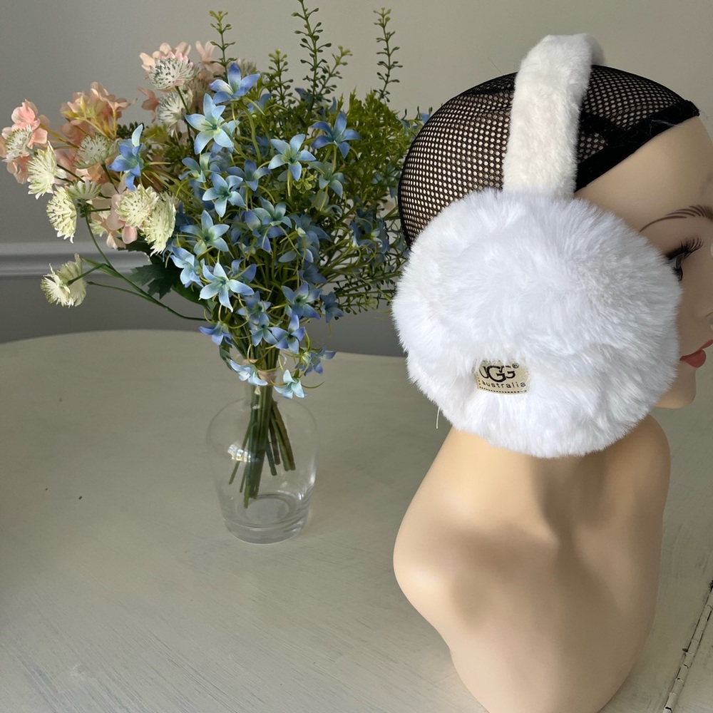 Ugg White Fur Earmuffs